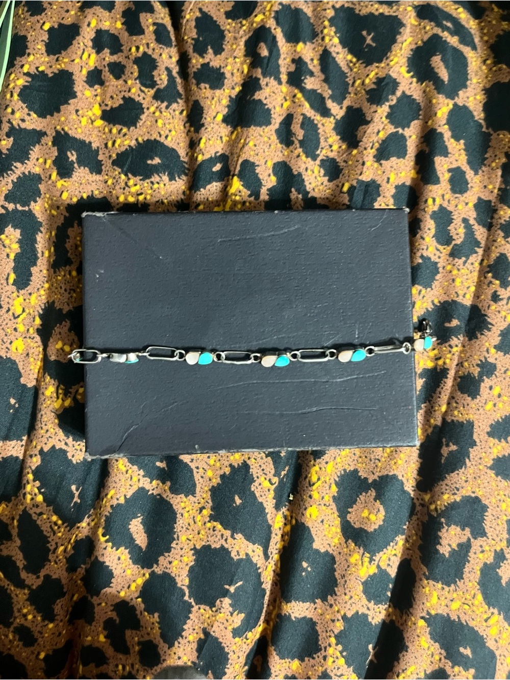 Silver-Tone Turquoise Accent Bracelet Like New